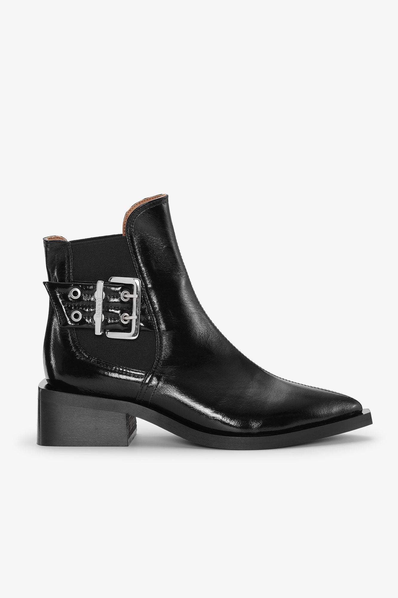 Chunky Buckle Chelsea Boots
