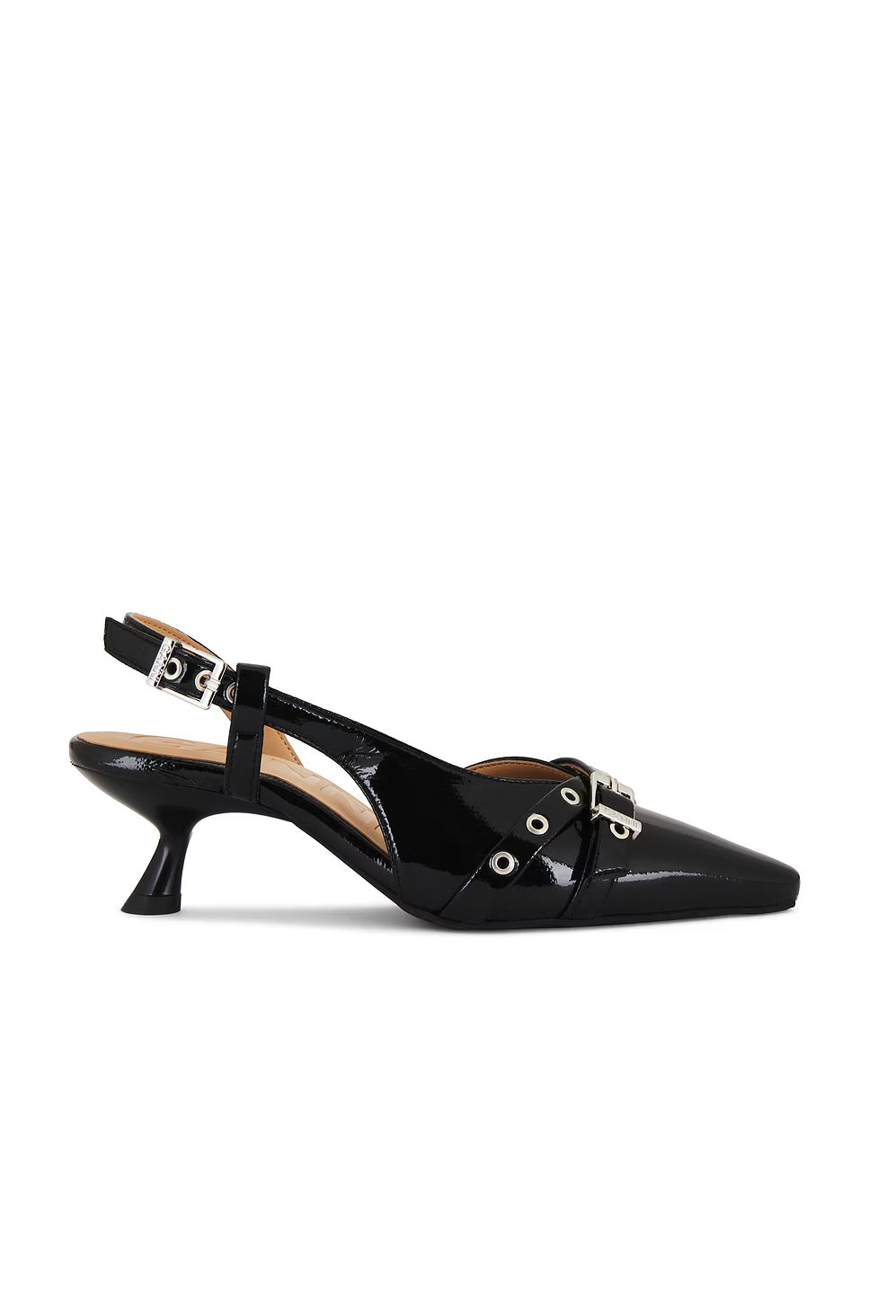 Eyelet Open Kitten Heel