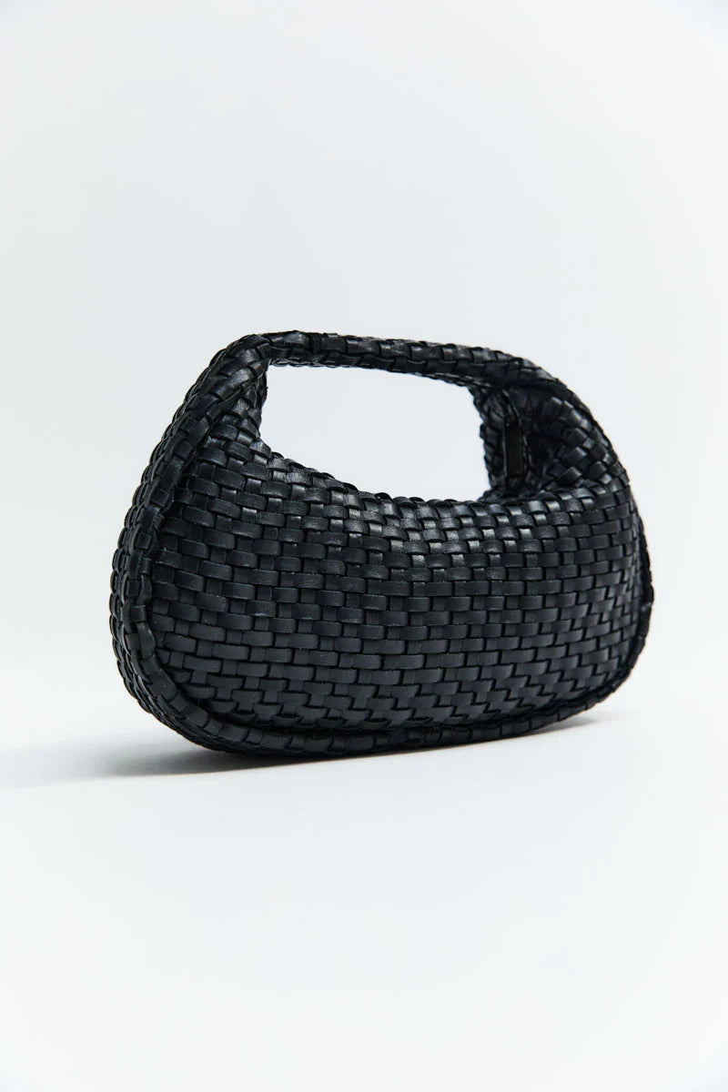 Lattice Woven Mini Bon Bon Bag