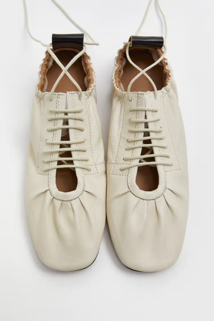 Consuelo Cream Lace Ballerinas