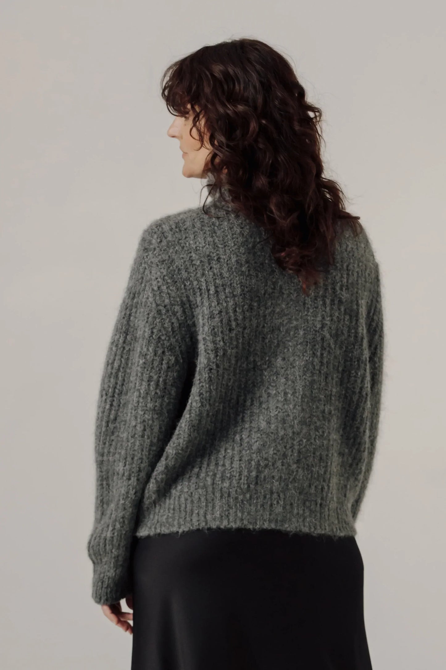 Alpaca Rib Zip Jacket