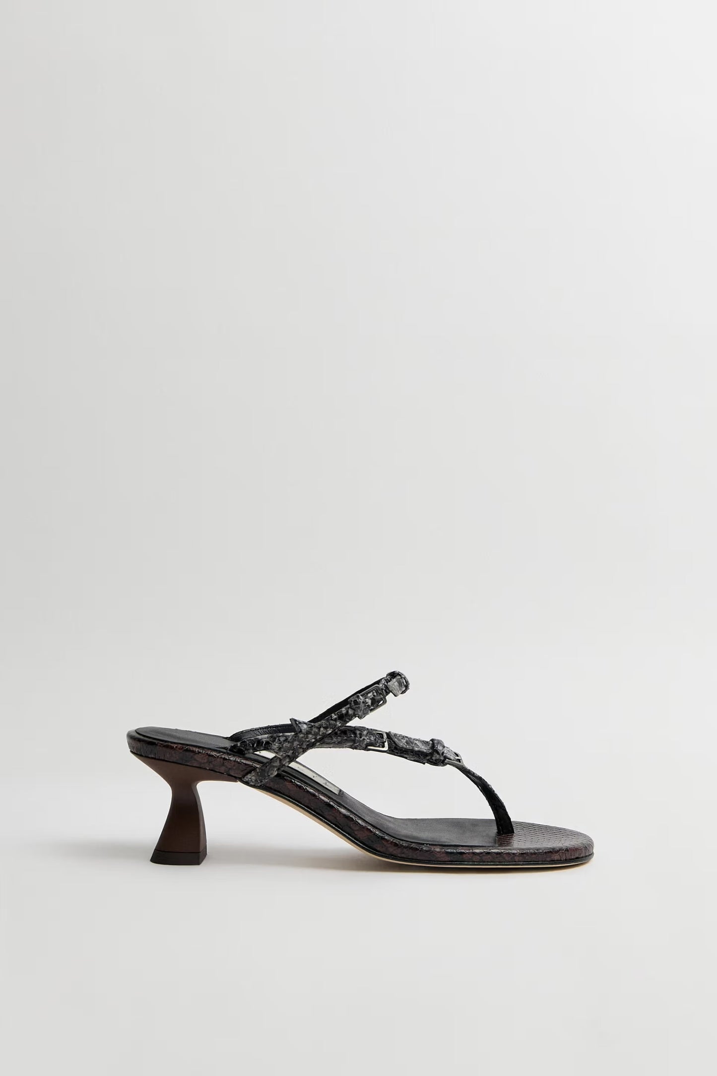 Abisai Sandals Snake Embossed